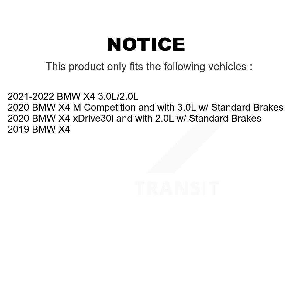 Brake Pads Wear Sensor (4 Pack) Front Rear For BMW X4