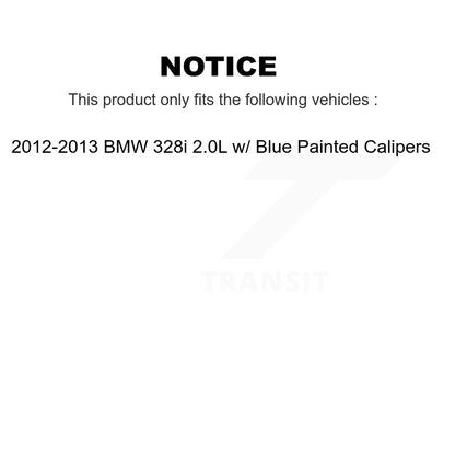 Brake Pads Wear Sensor (4 Pack) Front Rear For BMW 328i w Blue Painted Calipers