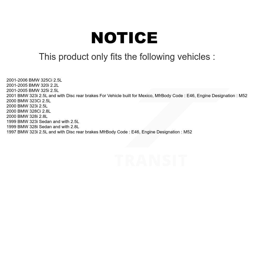 Brake Pads Wear Sensor (4 Pack) Front Rear For BMW 325i 325Ci 320i 323i 328i