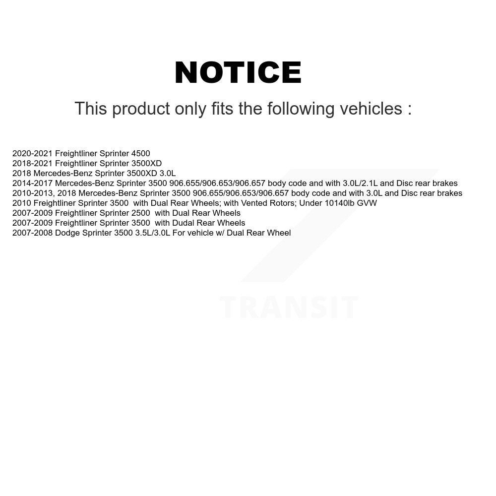 Brake Pads Wear Sensor (4 Pack) Front Rear For Sprinter 3500 Mercedes-Benz Dodge