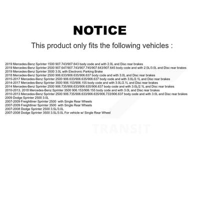 Brake Pads Wear Sensor (4 Pack) Front Rear For Mercedes-Benz Sprinter 2500 3500