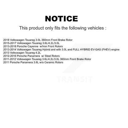 Brake Pads Wear Sensor (4 Pack) Front Rear For Volkswagen Touareg Porsche