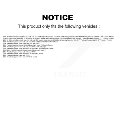 Brake Pads Wear Sensor (4 Pack) Front Rear For Porsche Cayenne