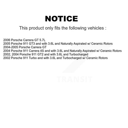 Brake Pads Wear Sensor (2 Pack) Rear For Porsche 911 Carrera GT