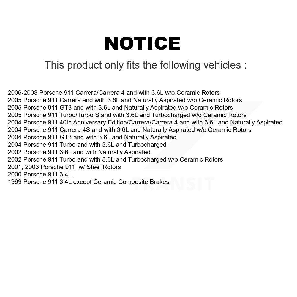 Brake Pads Wear Sensor (2 Pack) Rear For Porsche 911