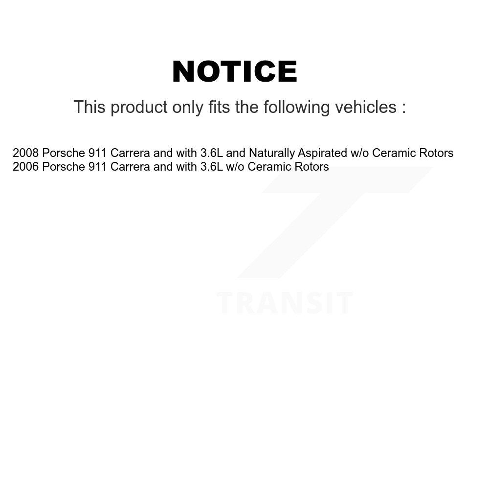 Brake Pads Wear Sensor (2 Pack) Front Rear For Porsche 911 w o Ceramic Rotors