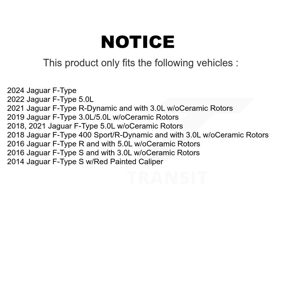Brake Pads Wear Sensor (4 Pack) Front Rear For Jaguar F-Type