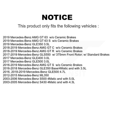 Brake Pads Wear Sensor (4 Pack) Front Rear For Mercedes-Benz ML350 GLE350 GLE400
