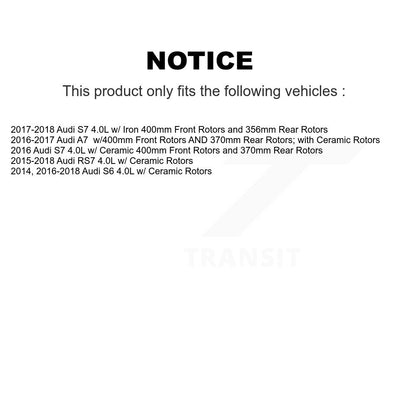 Brake Pads Wear Sensor (2 Pack) Rear For Audi S6 RS7 S7 A7