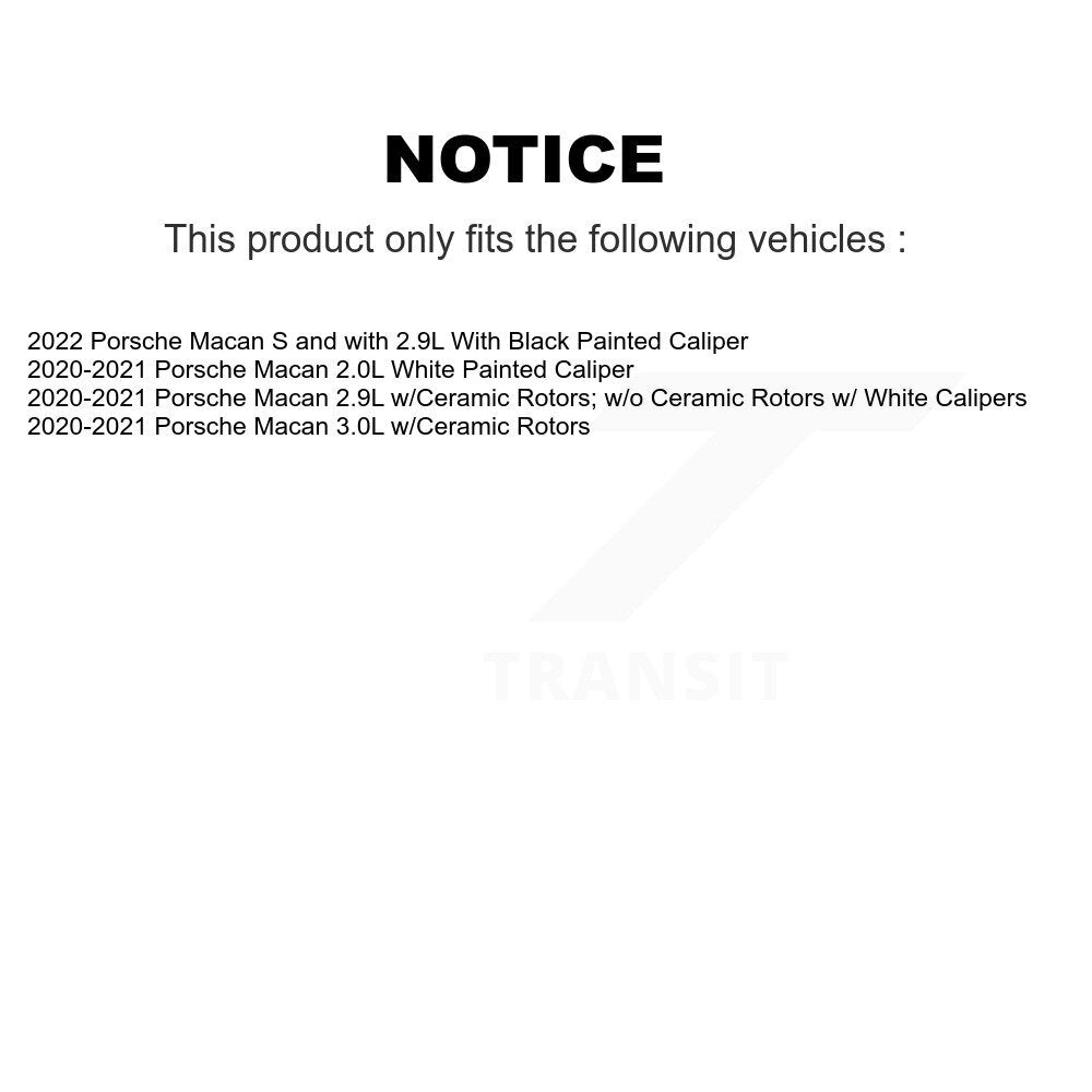 Brake Pads Wear Sensor (4 Pack) Front Rear For Porsche Macan