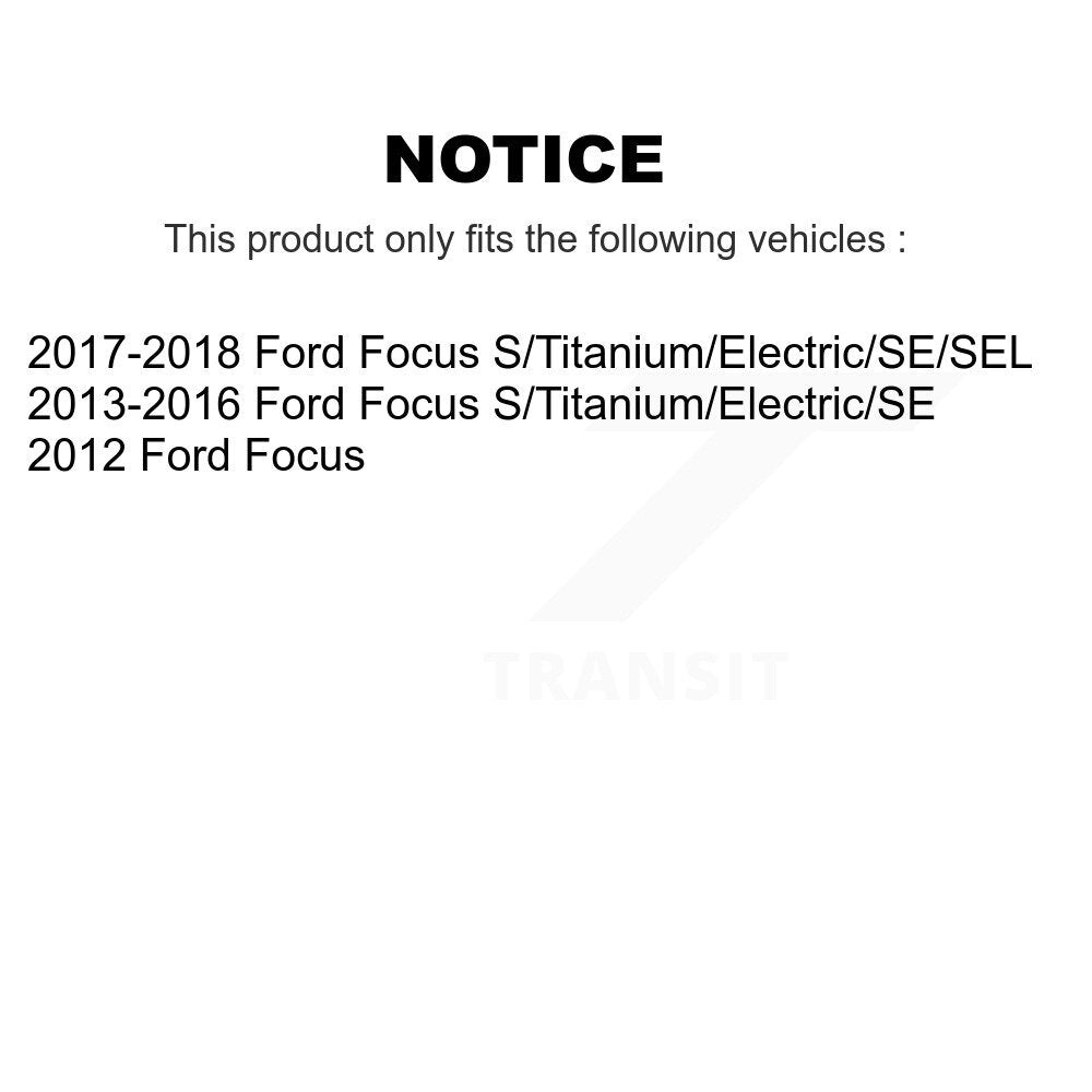 Suspension Shock Absorber And Strut Mount Rear Kit For Ford Focus