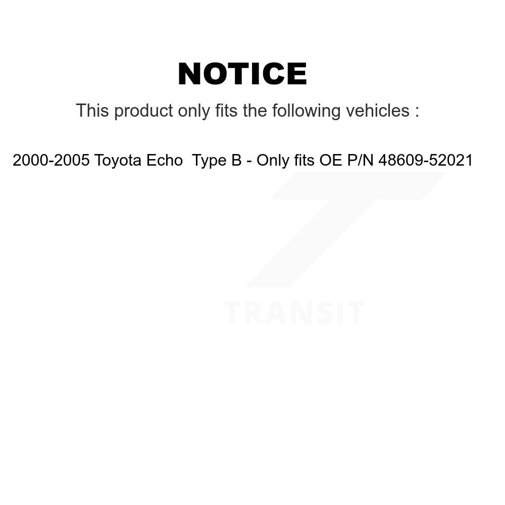 Suspension Strut And Mount Front Kit For Toyota Echo