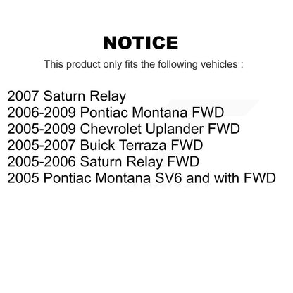 Suspension Strut & Mount Front Kit For Pontiac Montana Chevrolet Uplander