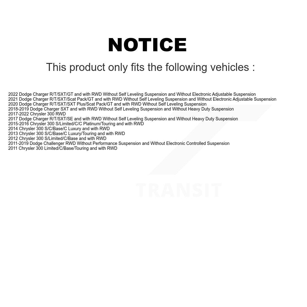 Suspension Strut Mount Front Kit For Dodge Chrysler 300 Challenger Charger
