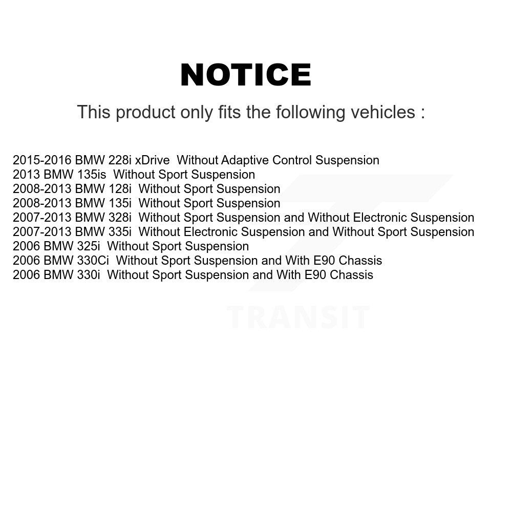 Suspension Strut And Mount Front Left Kit For BMW 328i 335i 128i 135i 325i