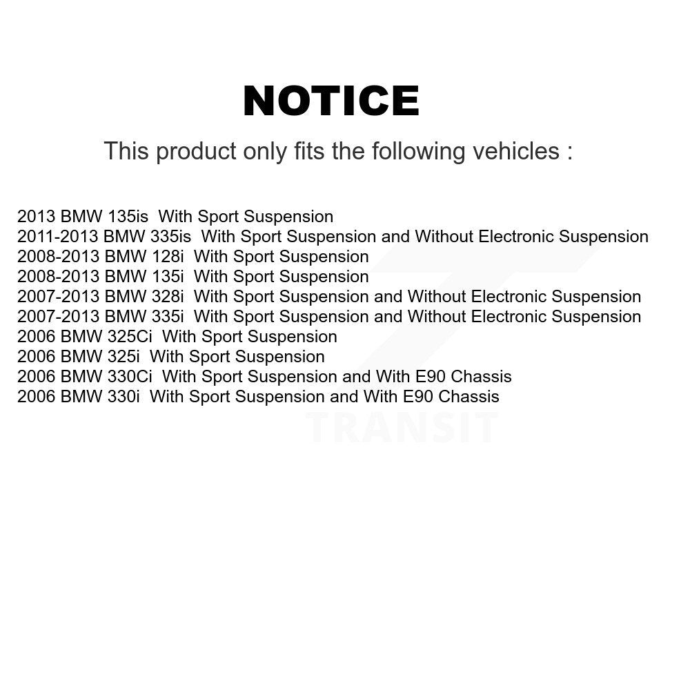Suspension Strut And Mount Front Kit For BMW 328i 335i 128i 135i 325i 330i