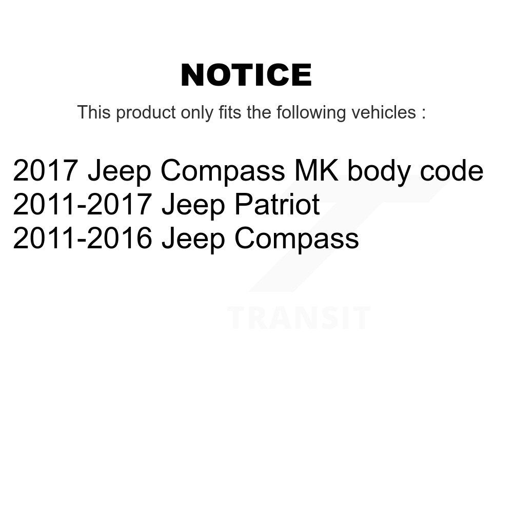 Suspension Strut And Mount Rear Kit For Jeep Patriot Compass
