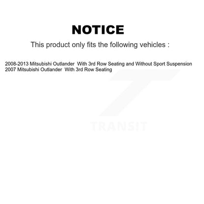 Front Strut Rear Shock & Hardware Kit (8Pc) For Mitsubishi Outlander