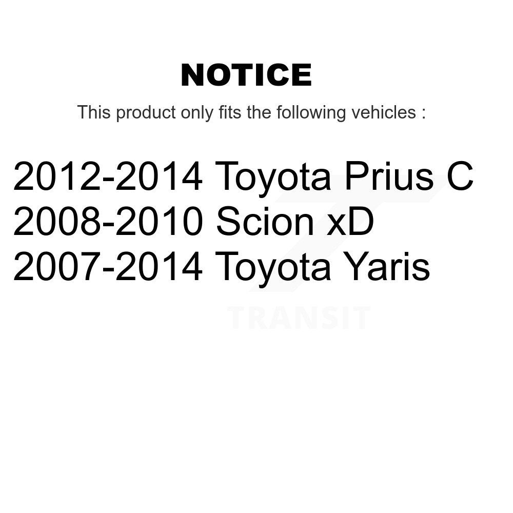 Shock Absorber And Strut Mount Rear Kit For Toyota Yaris Prius C Scion xD