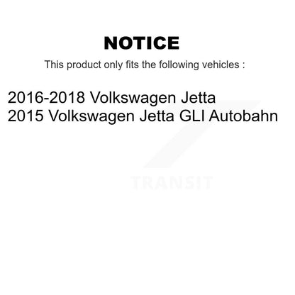 Front Strut & Rear Shock And Mount Kit For Volkswagen Jetta