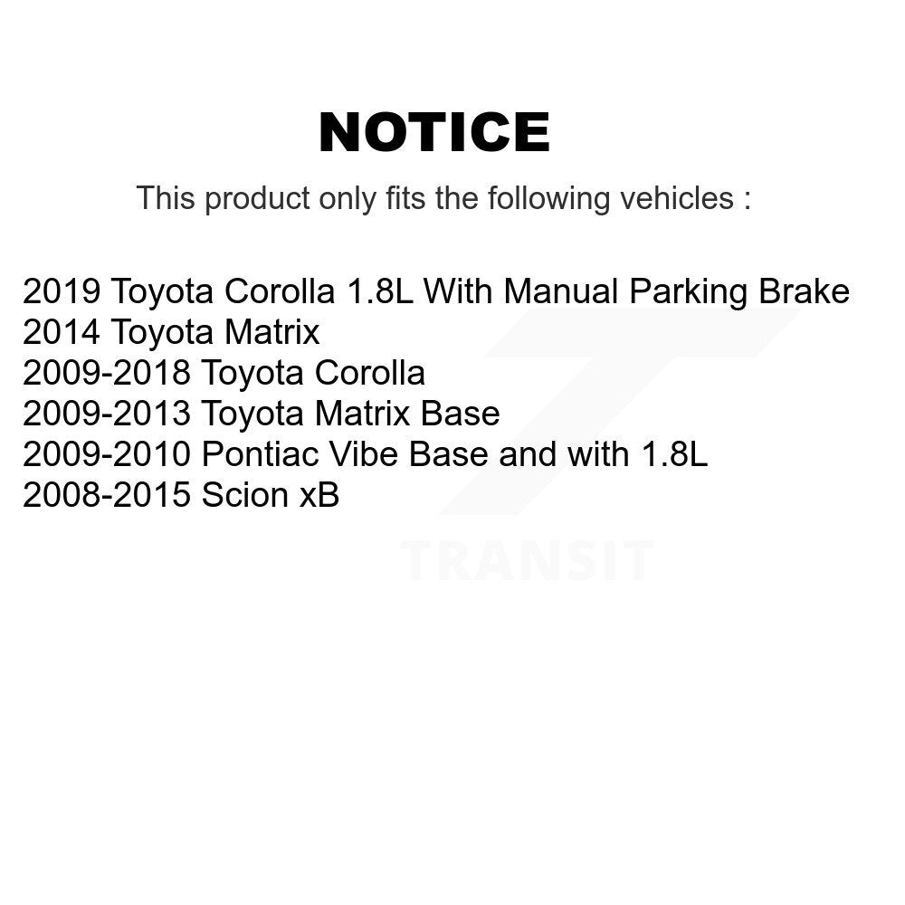 Semi-Metallic Brake Pad Front Rear Kit For Toyota Corolla Matrix Pontiac Vibe xB