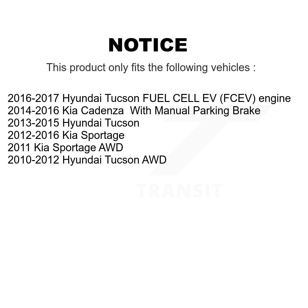 Semi-Metallic Brake Pads Front Rear Kit For Hyundai Tucson Kia Sportage Cadenza