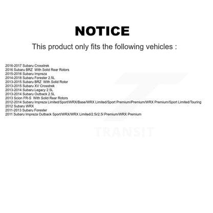 Semi-Metallic Brake Pads Front Rear Kit For Subaru Forester Impreza XV Crosstrek