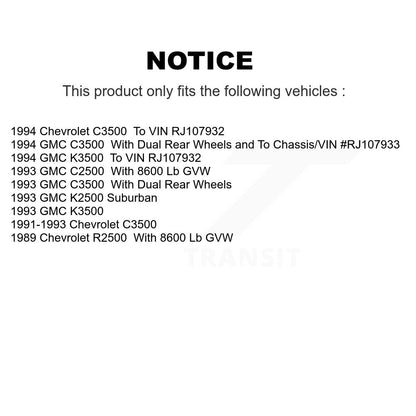 Semi-Metallic Brake Pad Front Rear Kit For GMC C3500 Chevrolet K3500 C2500 K2500
