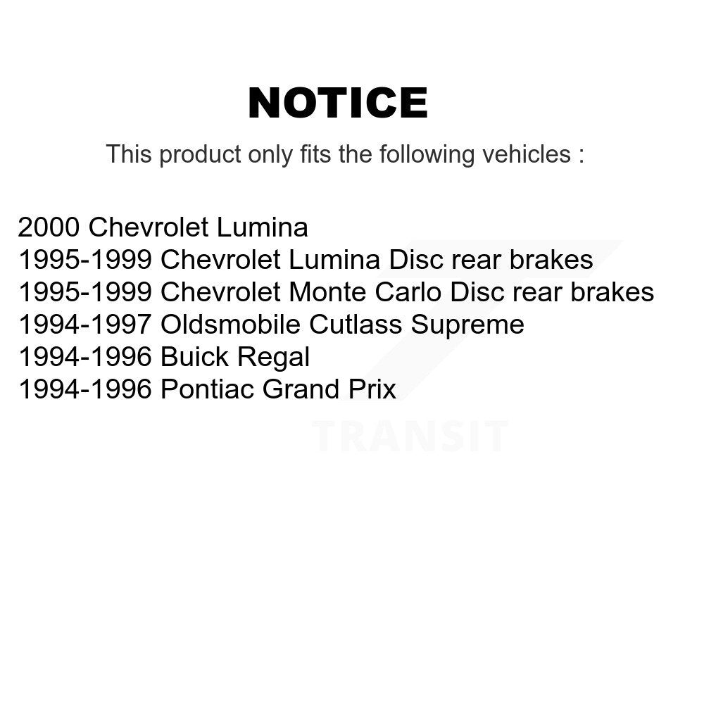 Semi-Metallic Brake Pads Front Rear Kit For Chevrolet Lumina Oldsmobile Cutlass