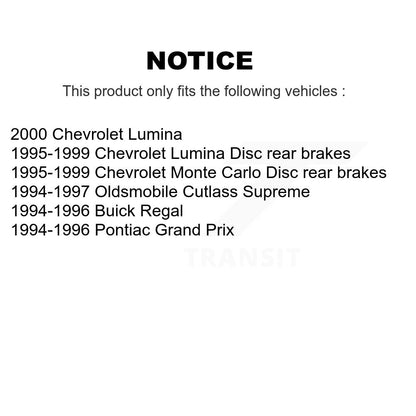 Semi-Metallic Brake Pads Front Rear Kit For Chevrolet Lumina Oldsmobile Cutlass