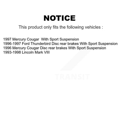 Semi-Metallic Brake Pads Front Rear Kit For Lincoln Mark VIII Ford Thunderbird
