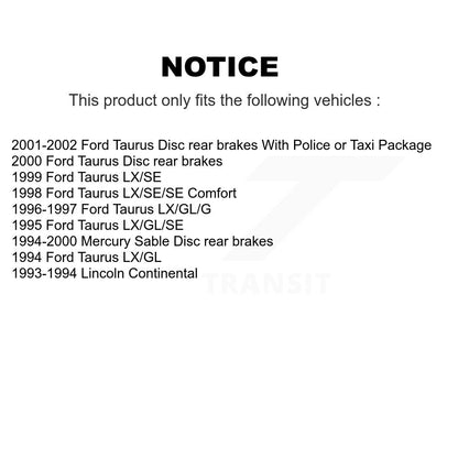 Semi-Metallic Brake Pads Front Rear Kit For Ford Taurus Mercury Sable Lincoln