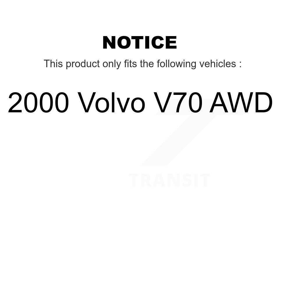 Semi-Metallic Brake Pads Front Rear Kit For 2000 Volvo V70 AWD