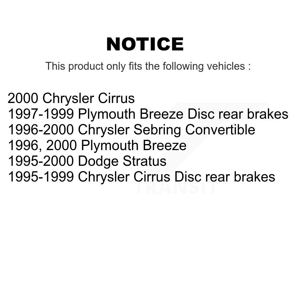 Semi-Metallic Brake Pad Front Rear Kit For Chrysler Sebring Cirrus Dodge Stratus