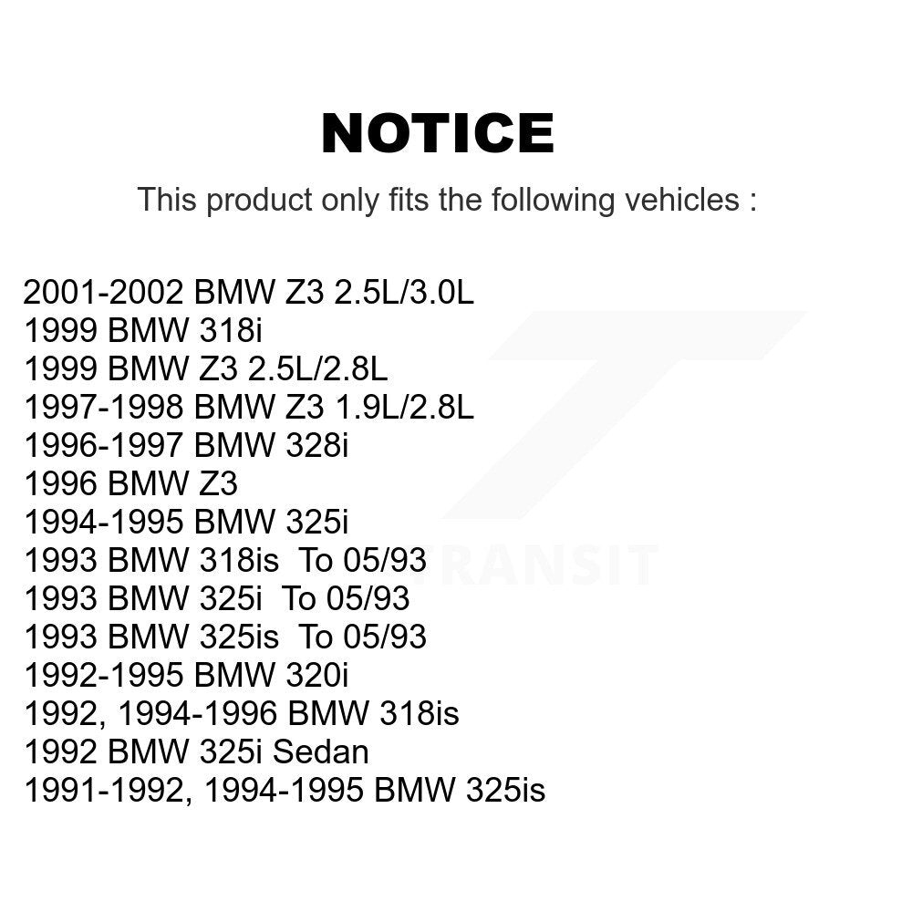 Semi-Metallic Brake Pads Front Rear Kit For BMW Z3 325i 328i 325is 318is 320i
