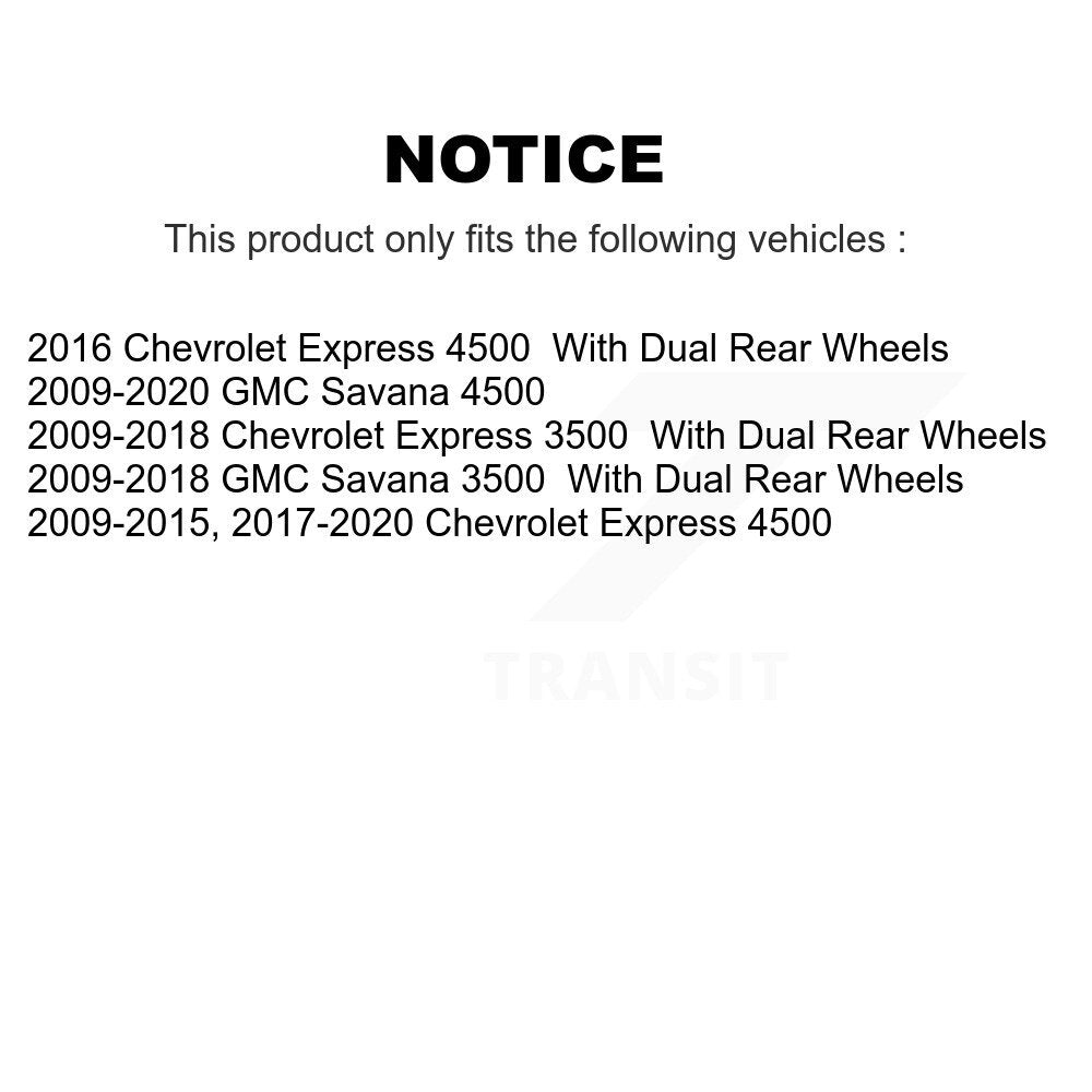 Semi-Metallic Brake Pads Front Rear Kit For GMC Savana 3500 Chevrolet Express