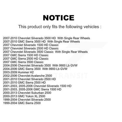 Semi-Metallic Brake Pads Front Rear Kit For Chevrolet GMC Sierra 2500 HD 3500 H2