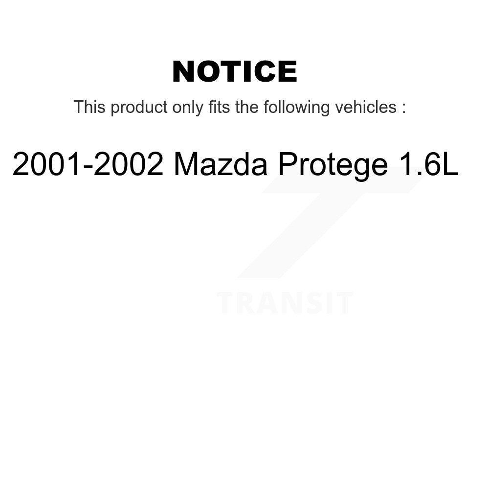 Semi-Metallic Brake Pads Front Rear Kit For 2001-2002 Mazda Protege 1.6L