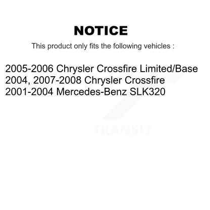 Semi-Metallic Brake Pads Front Rear Kit For Chrysler Crossfire Mercedes-Benz