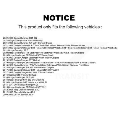 Semi-Metallic Brake Pads Front Rear Kit For Dodge Charger Challenger Chevrolet