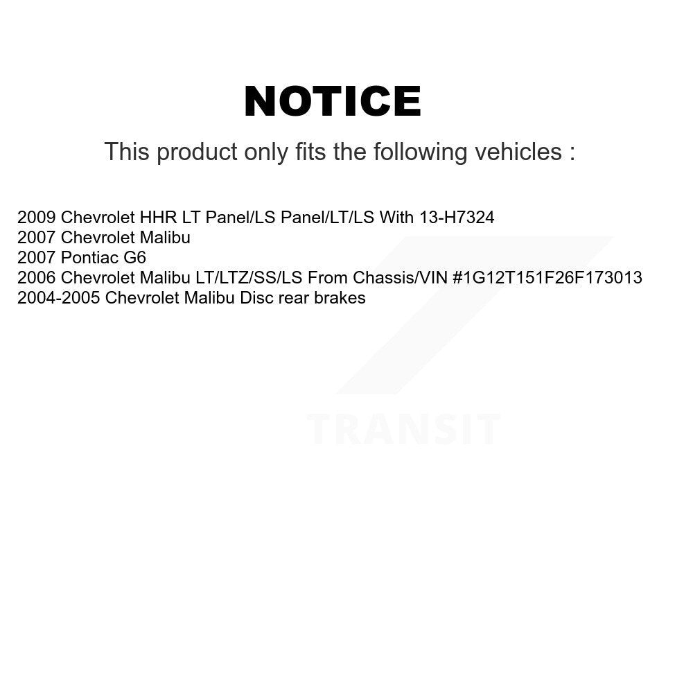 Semi-Metallic Brake Pads & Drum Shoe Front Rear Kit For Chevrolet Malibu Pontiac