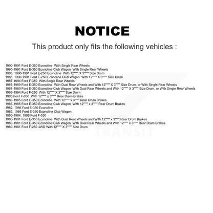 Semi-Metallic Brake Pads Drum Shoe Front Rear Kit For Ford E-350 Econoline F-250