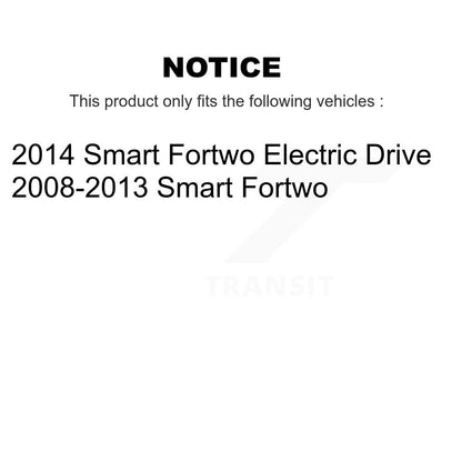 Semi-Metallic Brake Pads And Drum Shoes Front Rear Kit For Smart Fortwo