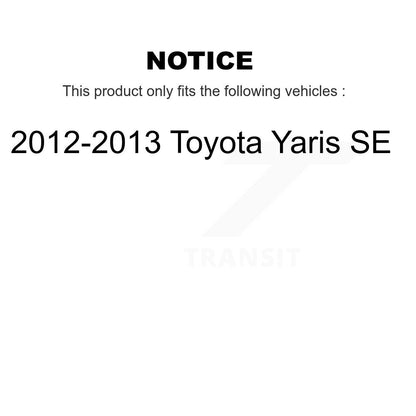 Semi-Metallic Brake Pads Drum Shoes Front Rear Kit For 2012-2013 Toyota Yaris SE