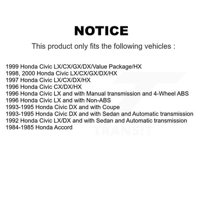 Semi-Metallic Brake Pads And Drum Shoes Front Rear Kit For Honda Civic Accord