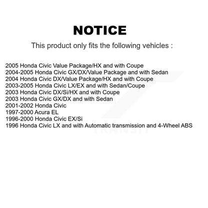Semi-Metallic Brake Pads And Drum Shoes Front Rear Kit For Honda Civic Acura EL