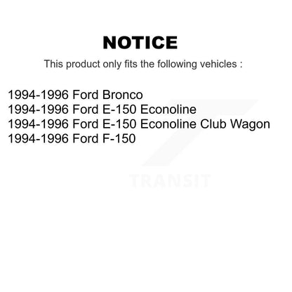 Semi-Metallic Brake Pads & Drum Shoes Front Rear Kit For Ford F-150 Bronco E-150