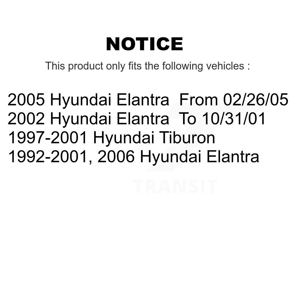 Semi-Metallic Brake Pads & Drum Shoes Front Rear Kit For Hyundai Elantra Tiburon