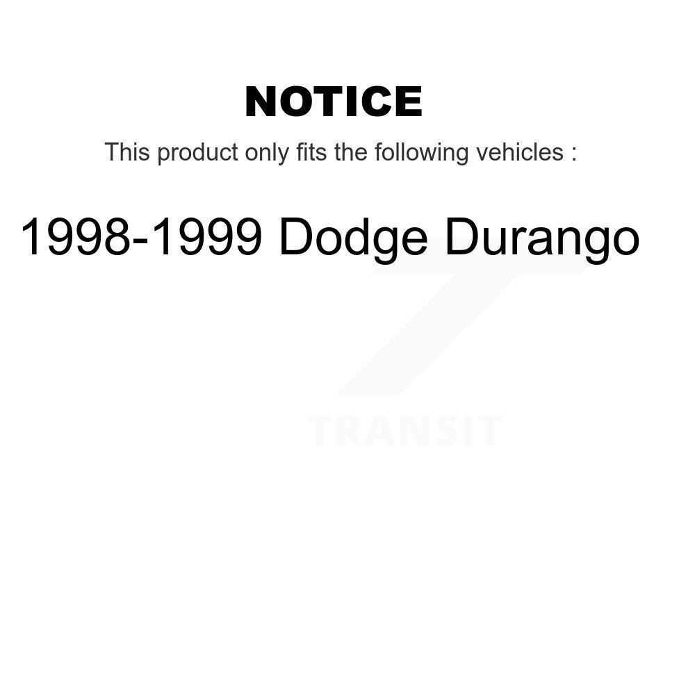 Semi-Metallic Brake Pads & Drum Shoes Front Rear Kit For 1998-1999 Dodge Durango