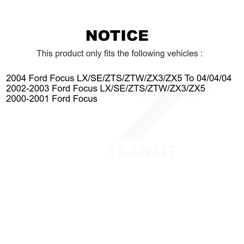 Semi-Metallic Brake Pads And Drum Shoes Front Rear Kit For Ford Focus